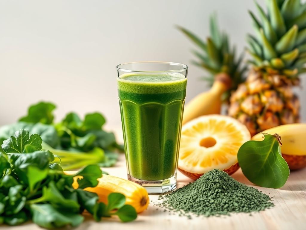 combinar polvo espirulina